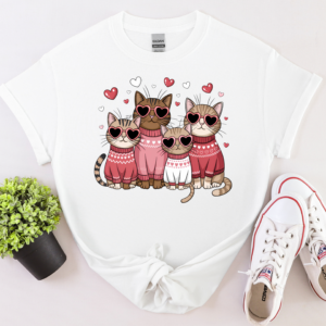 Valentine Cats Short-Sleeve Unisex T-Shirt